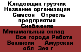 Кладовщик-грузчик › Название организации ­ Самсон › Отрасль предприятия ­ Снабжение › Минимальный оклад ­ 27 000 - Все города Работа » Вакансии   . Амурская обл.,Зея г.